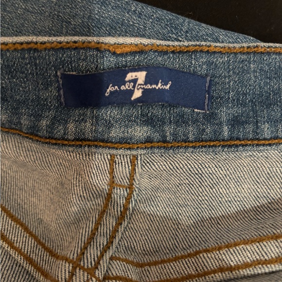 7 for All Mankind Roxanne Ankle Jean with Pink Racing Stripes Size 26 - Picture 4 of 5